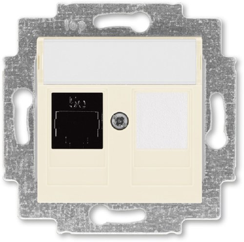 Розетка компьютерная без рамки ABB EPJ Levit 1-м. RJ45 5e слоновая кость фото Розетка компьютерная без рамки ABB EPJ Levit 1-м. RJ45 5e слоновая кость картинка